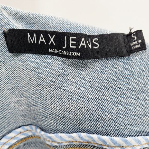 Max Jeans Blue Medium Wash Button-Up Denim Jean Trucker Jacket Women's Size S - Picture 7 of 9